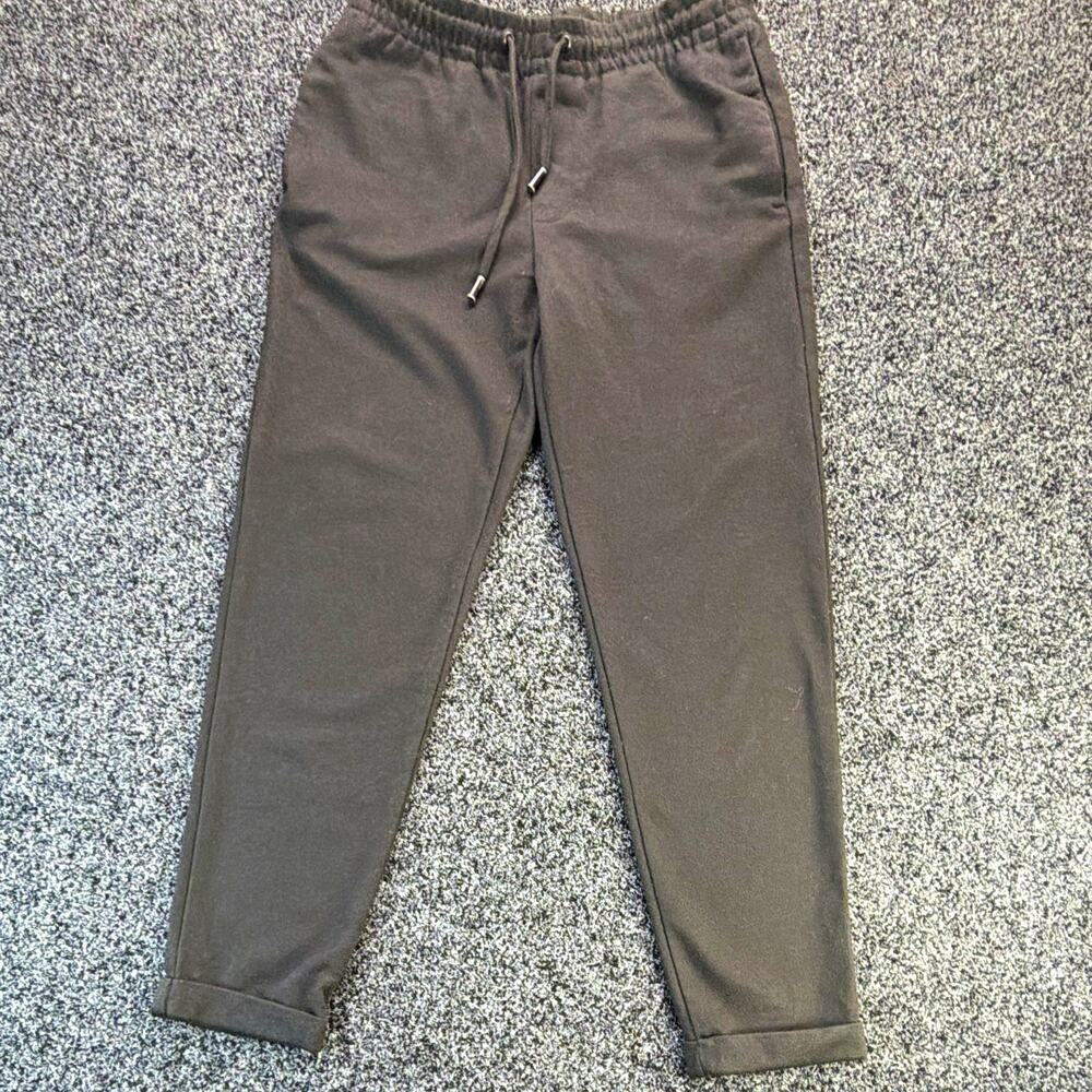 ZARA Men's S Gray Jogger Pants Drawstring Elastic Waist Pockets